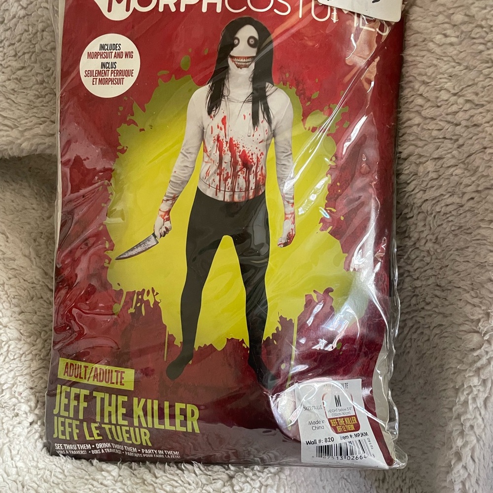 Jeff the Killer adult Costume - Red and White